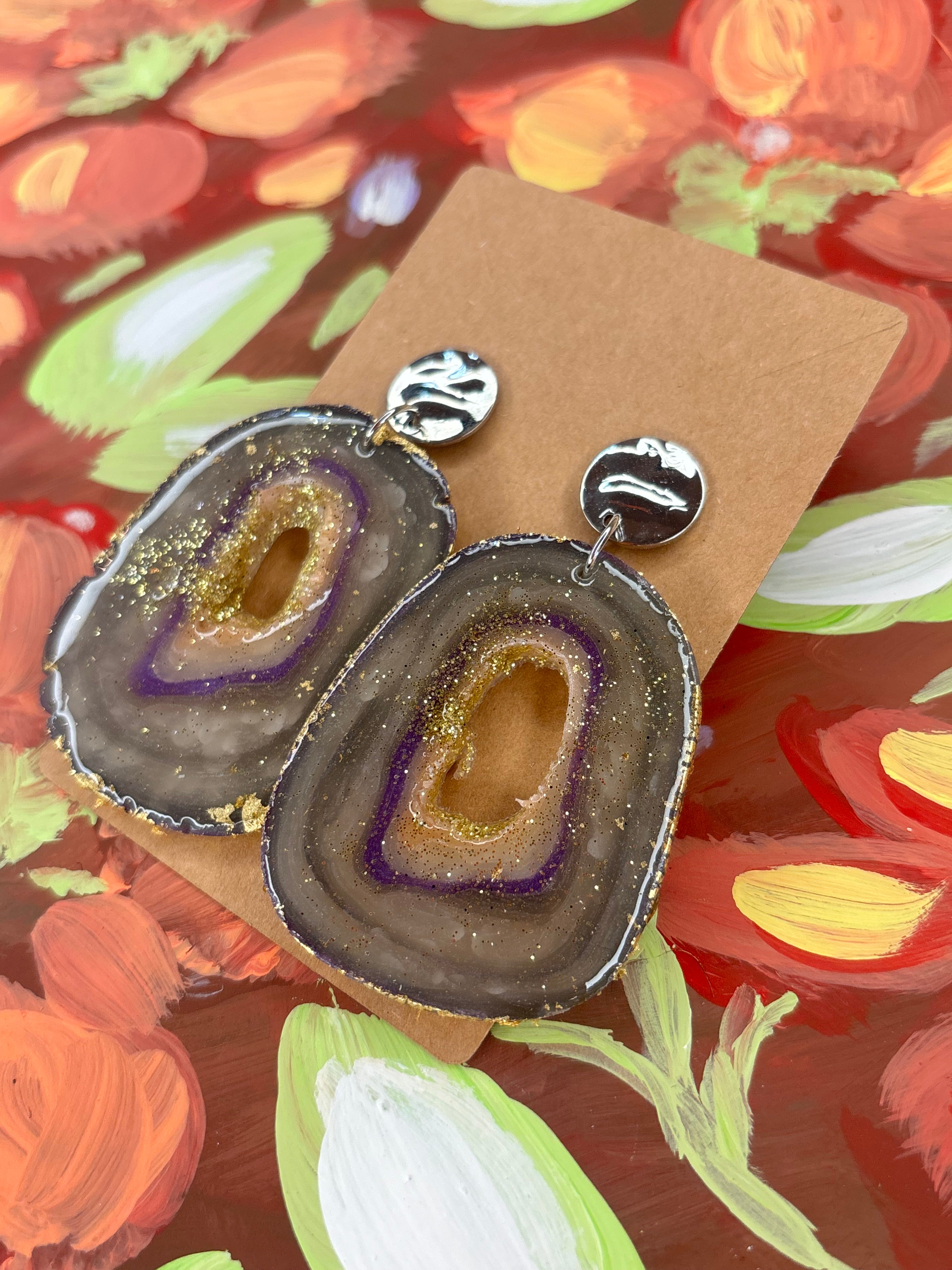 Faux “Lavender Haze” Geode