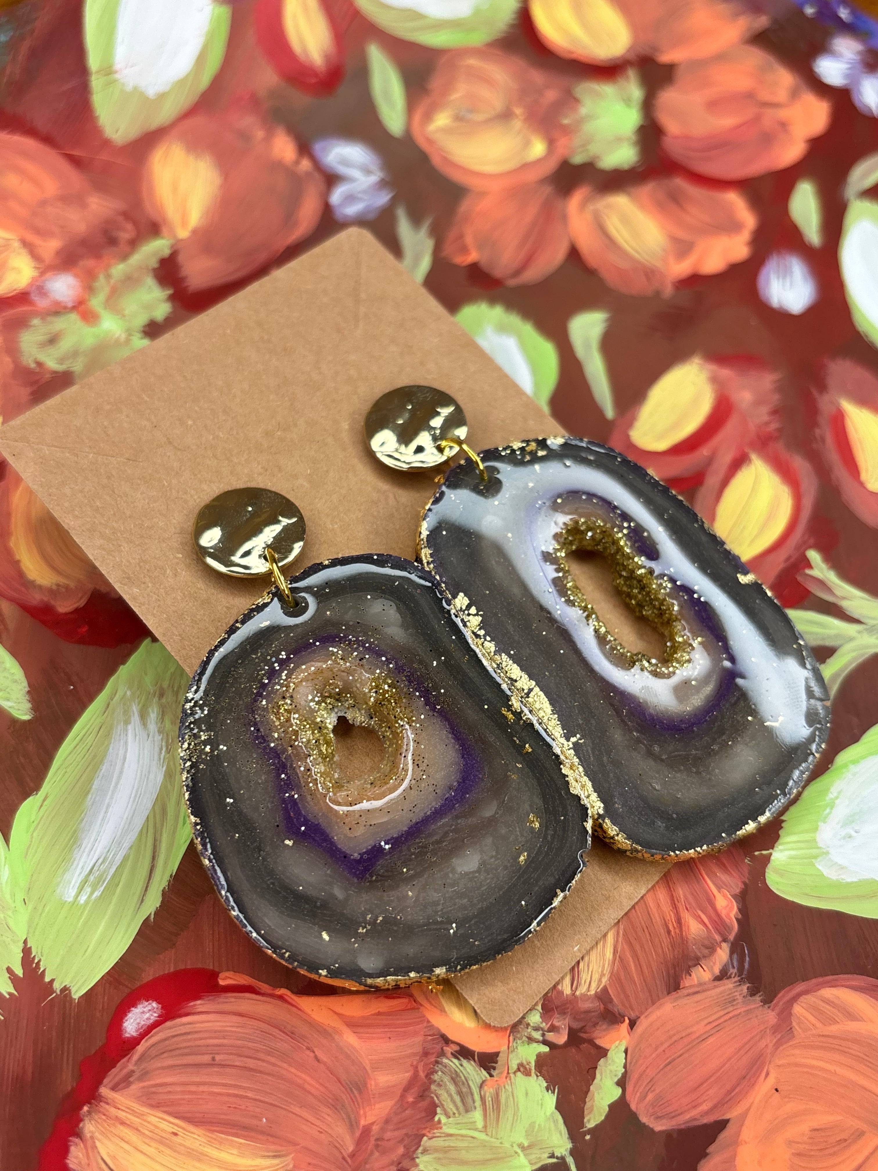 Faux “Lavender Haze” Geode