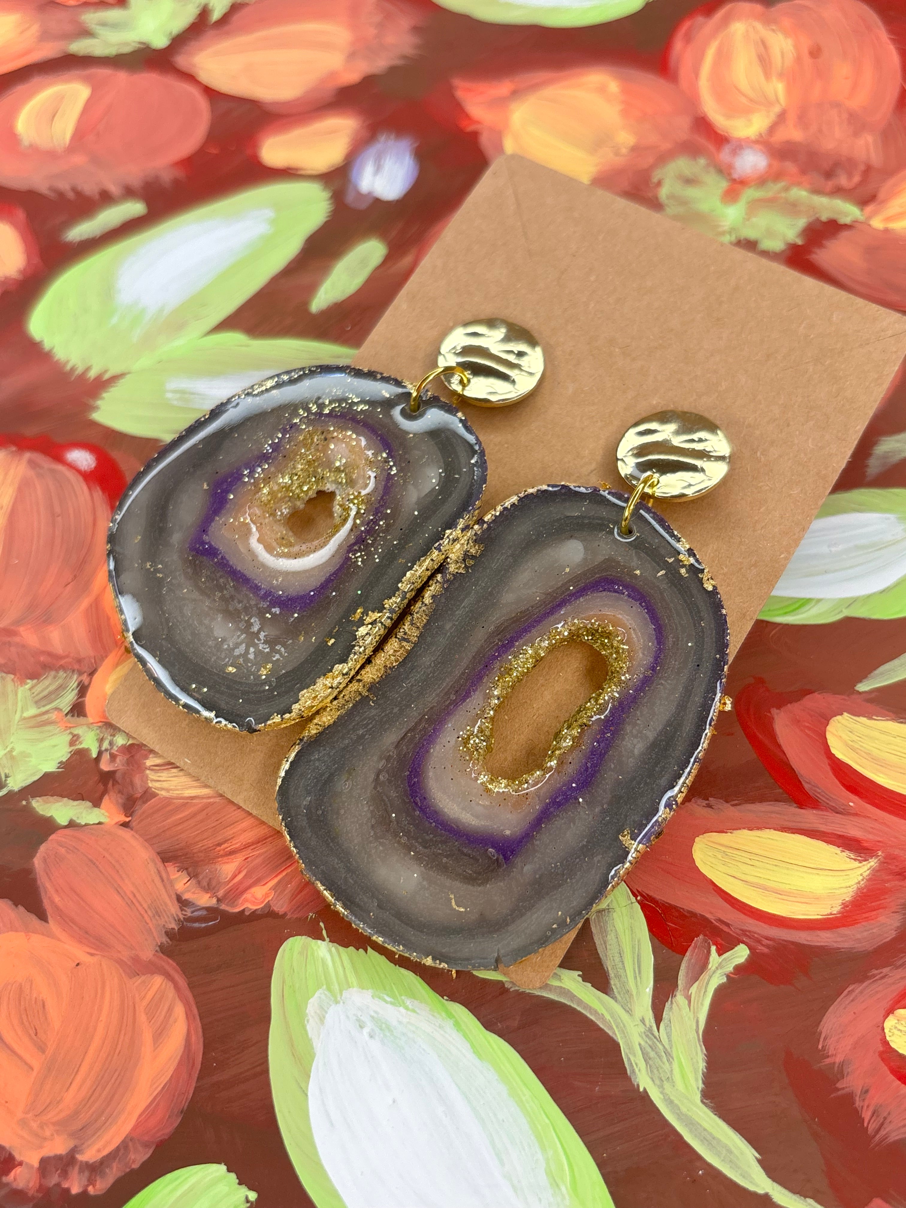 Faux “Lavender Haze” Geode