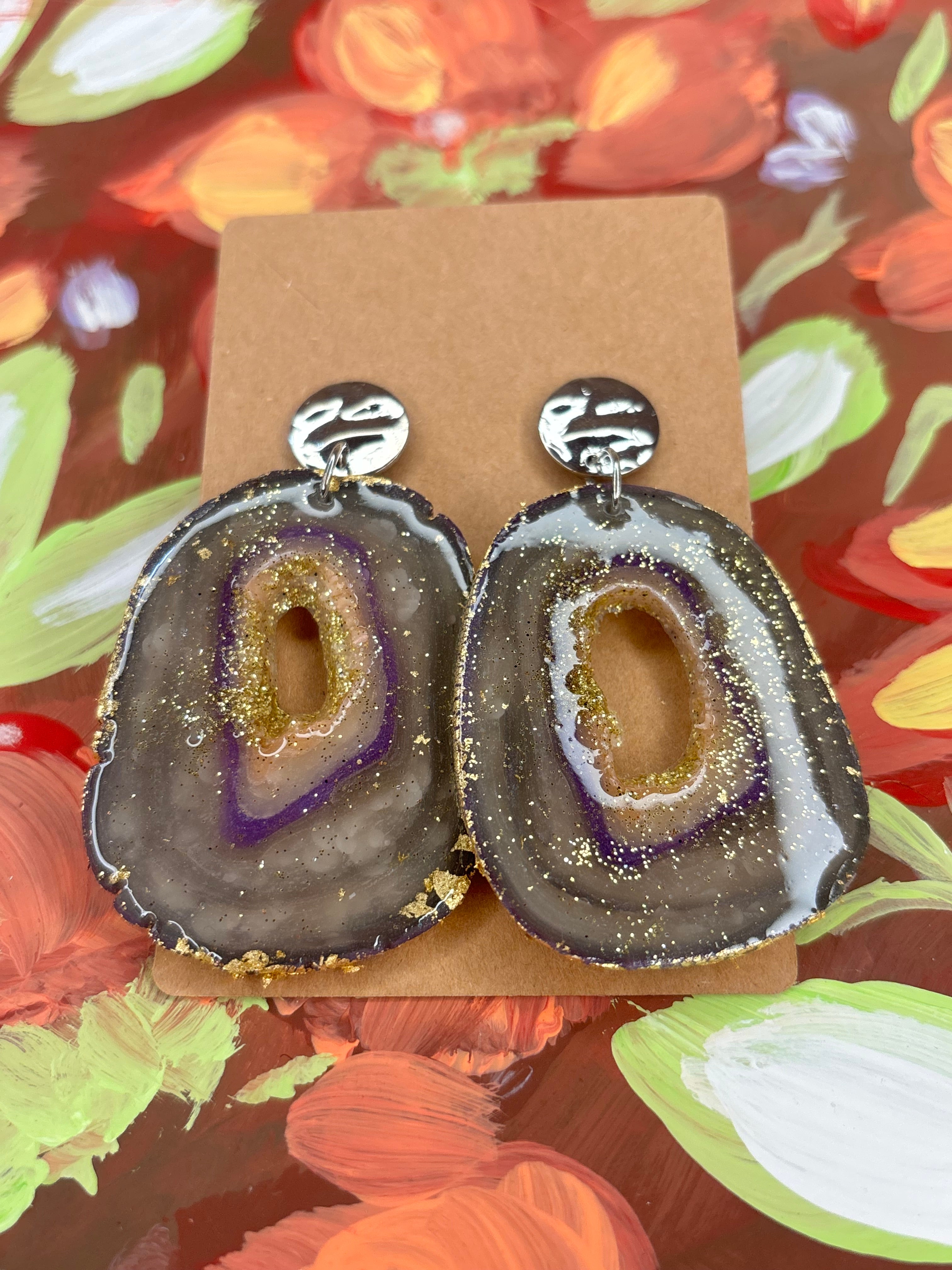 Faux “Lavender Haze” Geode