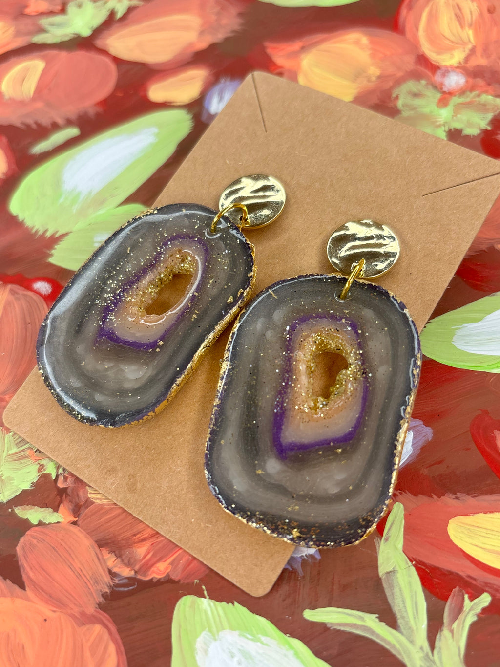 Faux “Lavender Haze” Geode