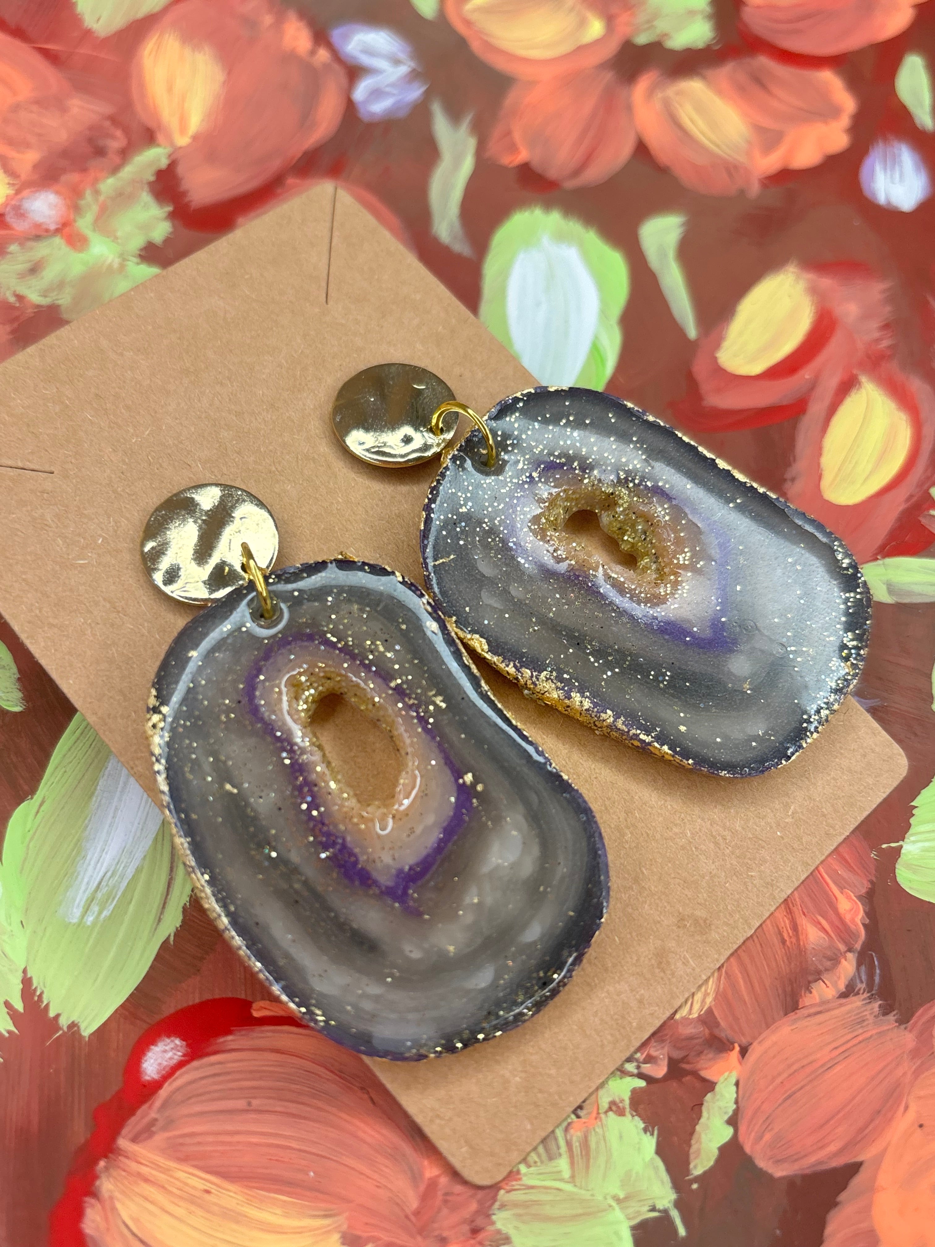 Faux “Lavender Haze” Geode