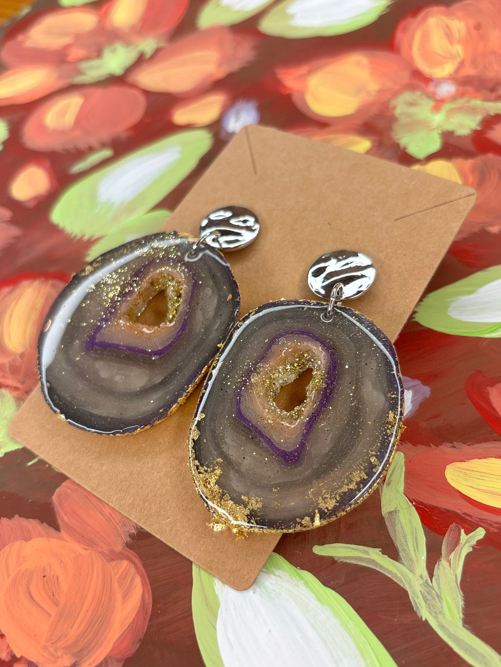 Faux “Lavender Haze” Geode