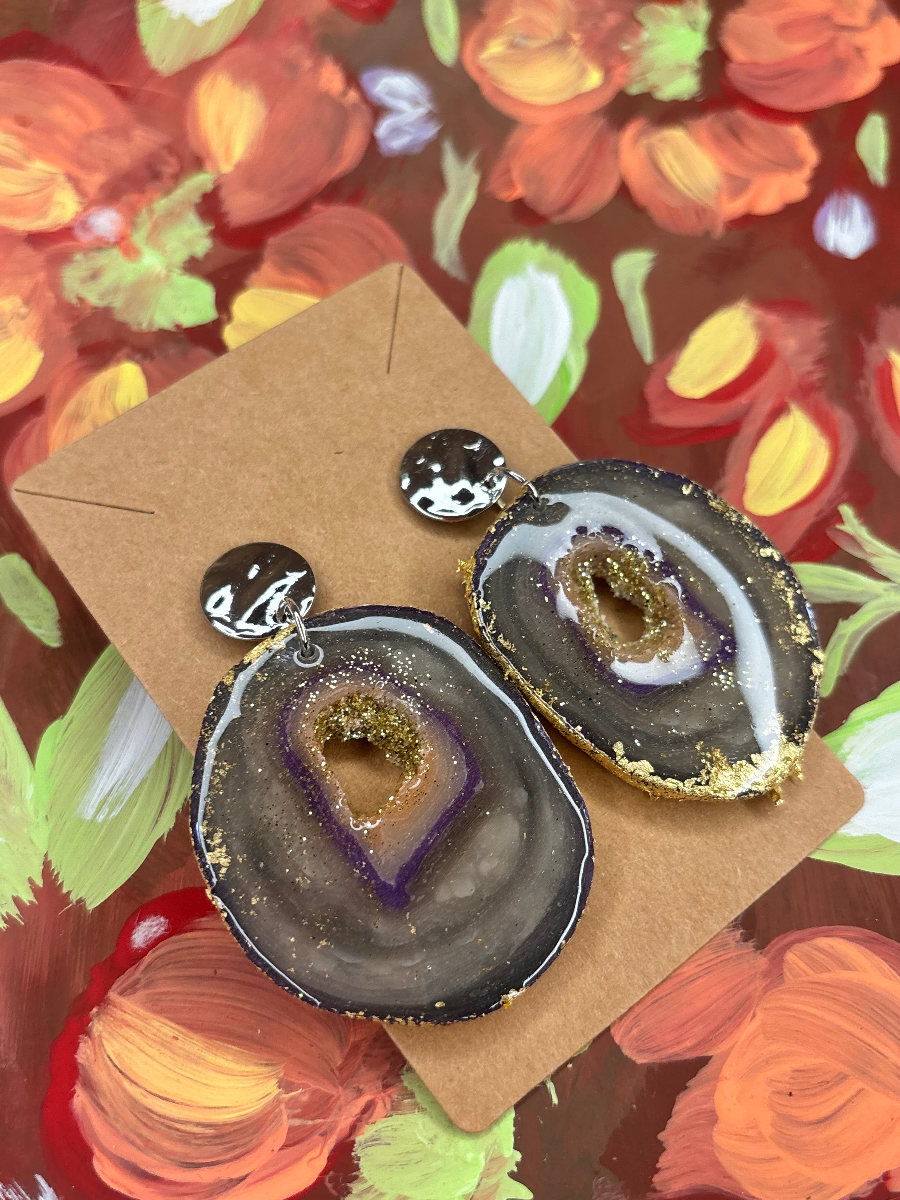 Faux “Lavender Haze” Geode