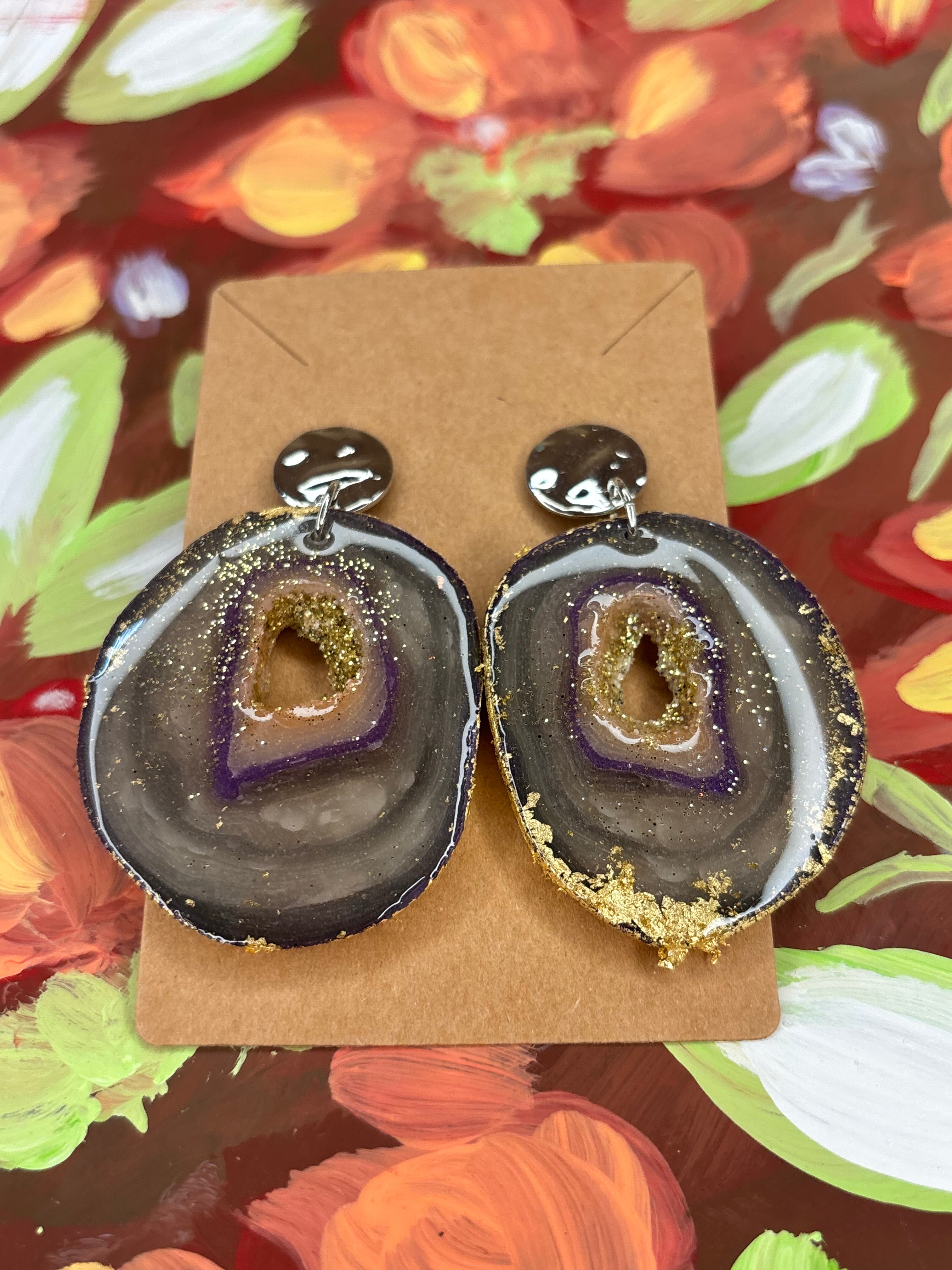 Faux “Lavender Haze” Geode